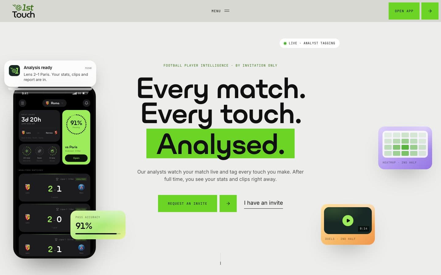 The 1st Touch homepage