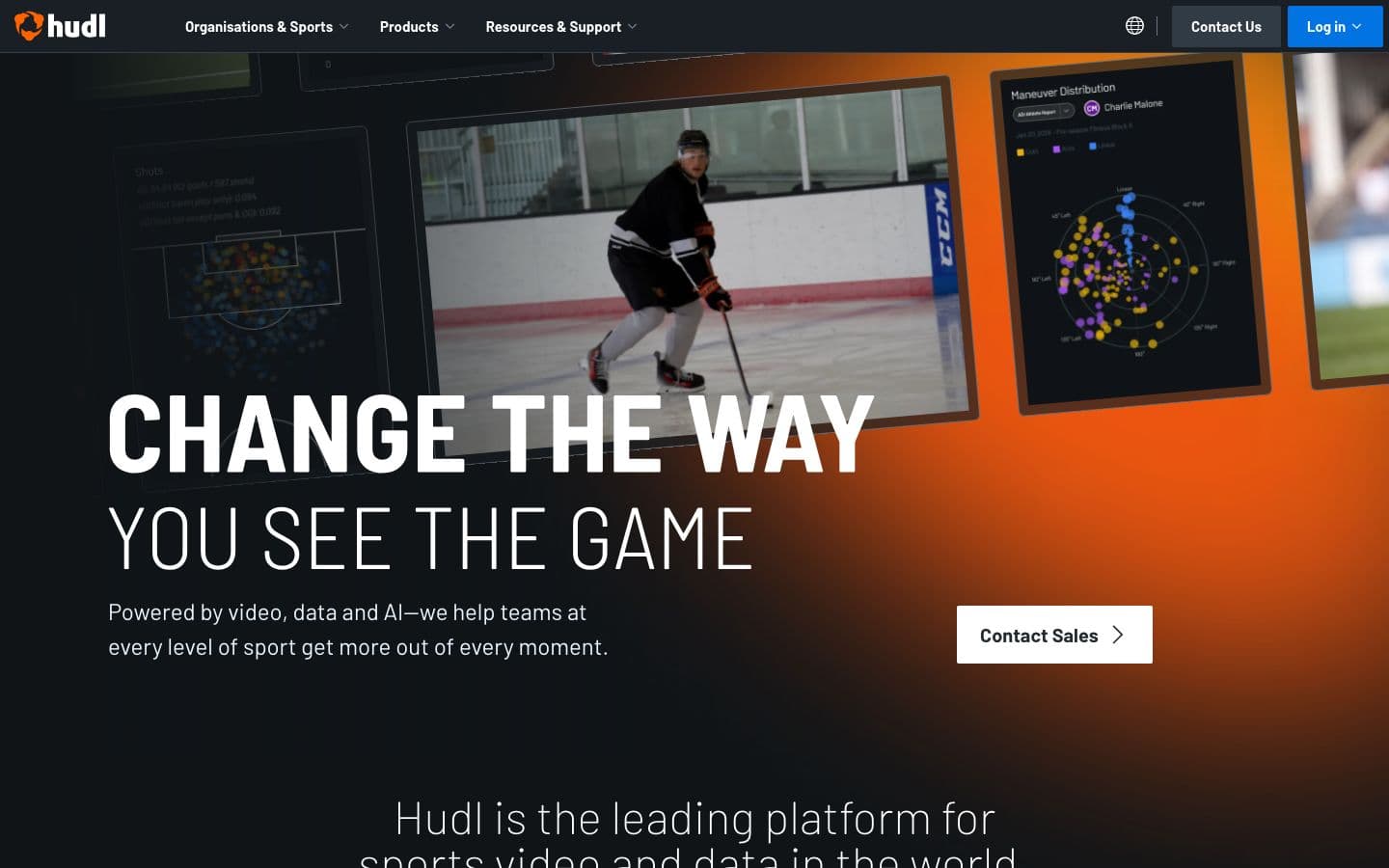 The Hudl homepage