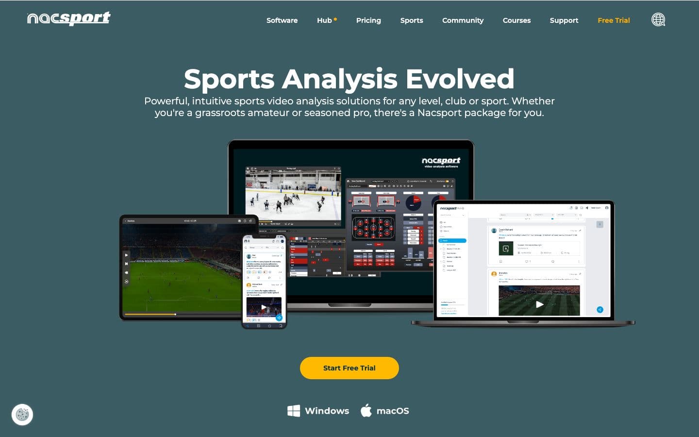 The Nacsport homepage